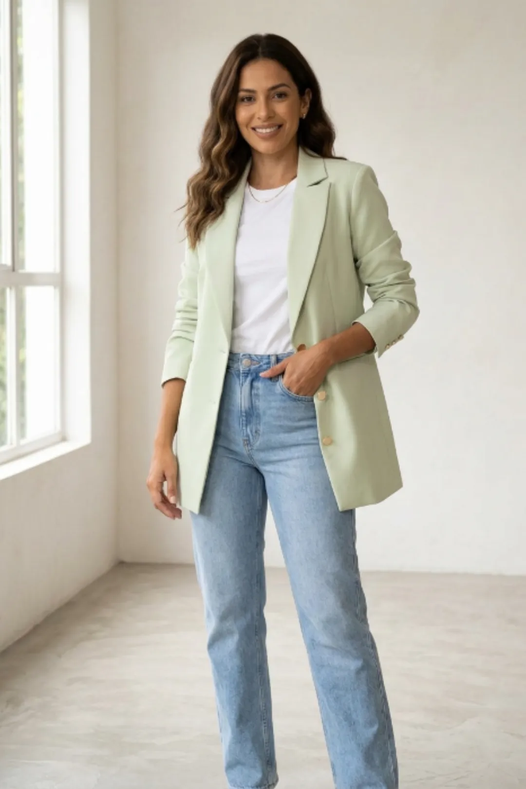 Blazer casaquinho social feminino alfaiataria acinturado — elegância clássica